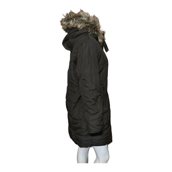 Maralyn & Me Juniors' Faux-Fur Trim Hooded Puffer Coat Olive Green XXL NWT - Picture 5 of 10